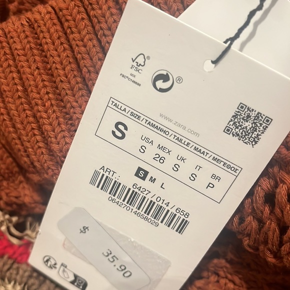 NWT zara knit crop top - Picture 6 of 6